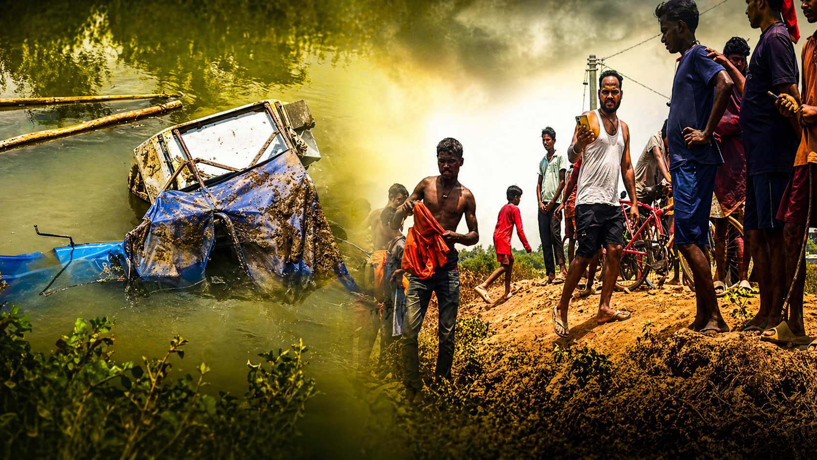 Road Accident : ପୋଲ କାମ ଚାଲିଥିବା ବେଳେ ଘଟିଗଲା ବଡ଼ ଅଘଟଣ