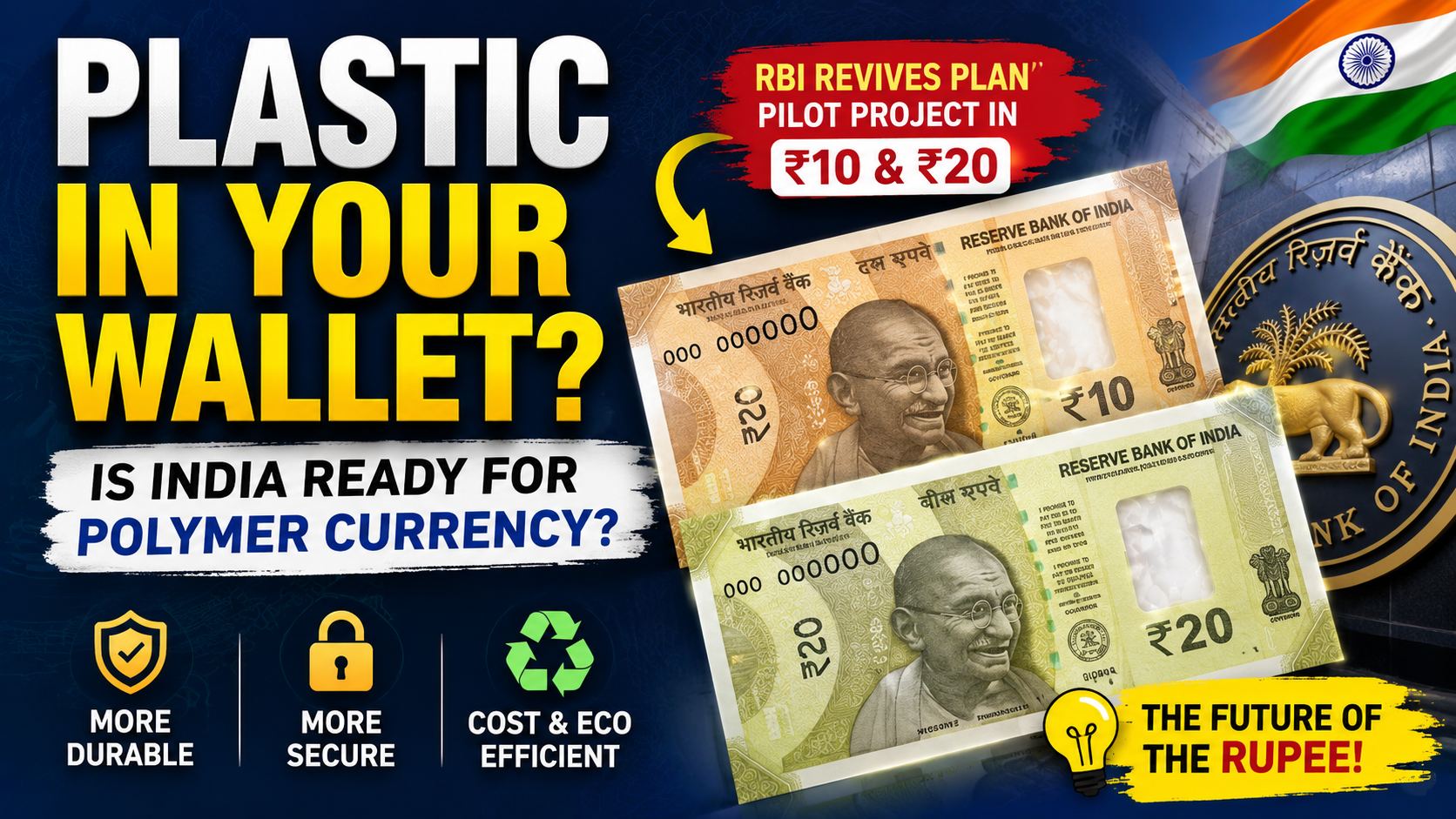 Polymer Currency in India : ଆଶ୍ଚର୍ଯ୍ୟ ଆପଣଙ୍କ ପର୍ସରେ ପ୍ଲାଷ୍ଟିକ ଟଙ୍କା ପଲିମର ନୋଟ୍ ପାଇଁ ଭାରତ ପ୍ରସ୍ତୁତ କି? 3 Polymer Currency in India : ଆପଣଙ୍କ ପର୍ସ ରେ ପ୍ଲାଷ୍ଟିକ ଟଙ୍କା